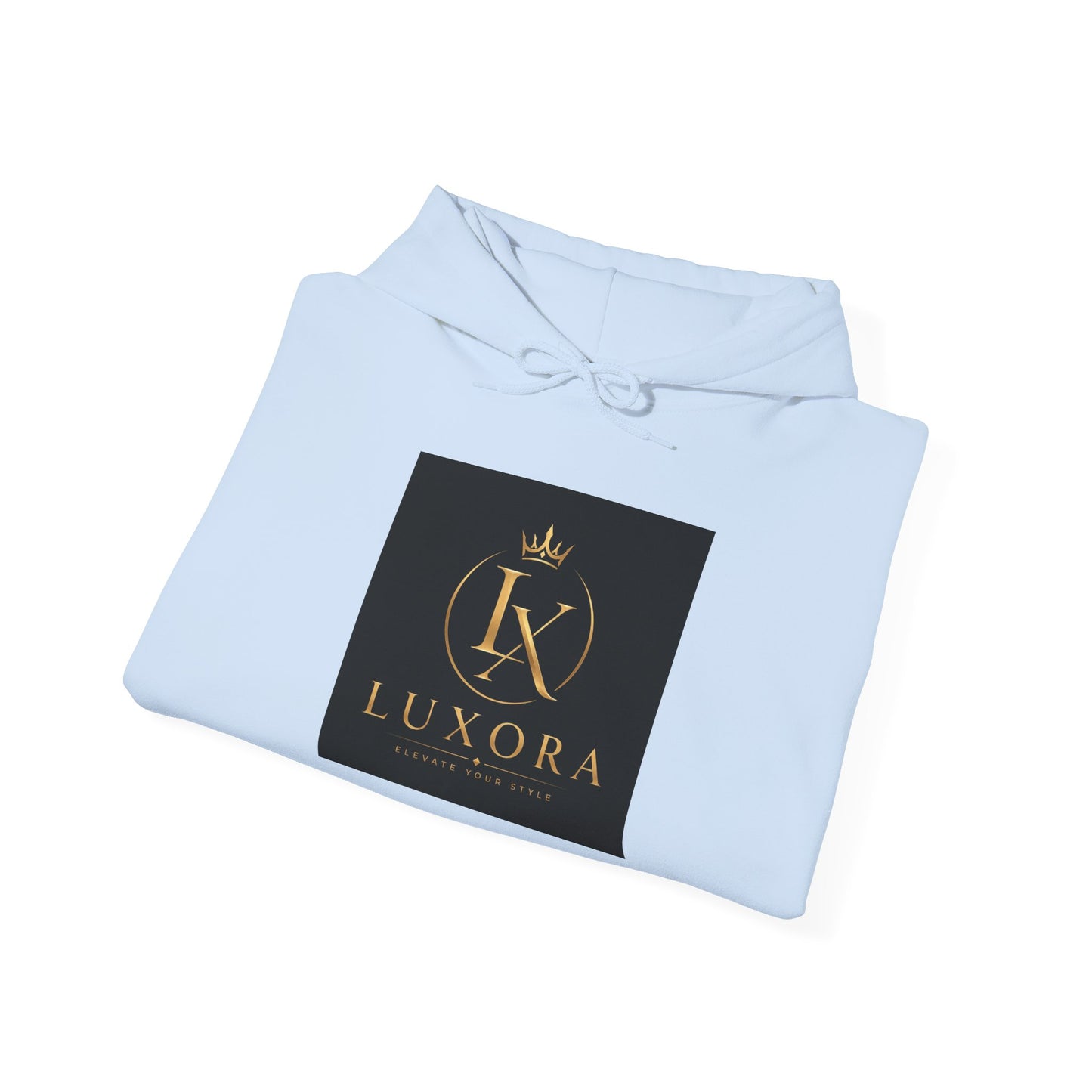 Luxora Logo Hoodie – "Luxury is a Lifestyle" White Pullover
