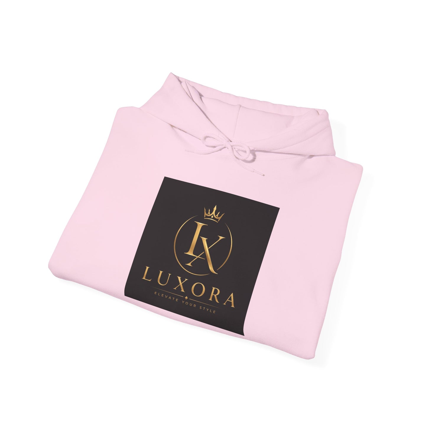 Luxora Logo Hoodie – "Luxury is a Lifestyle" White Pullover