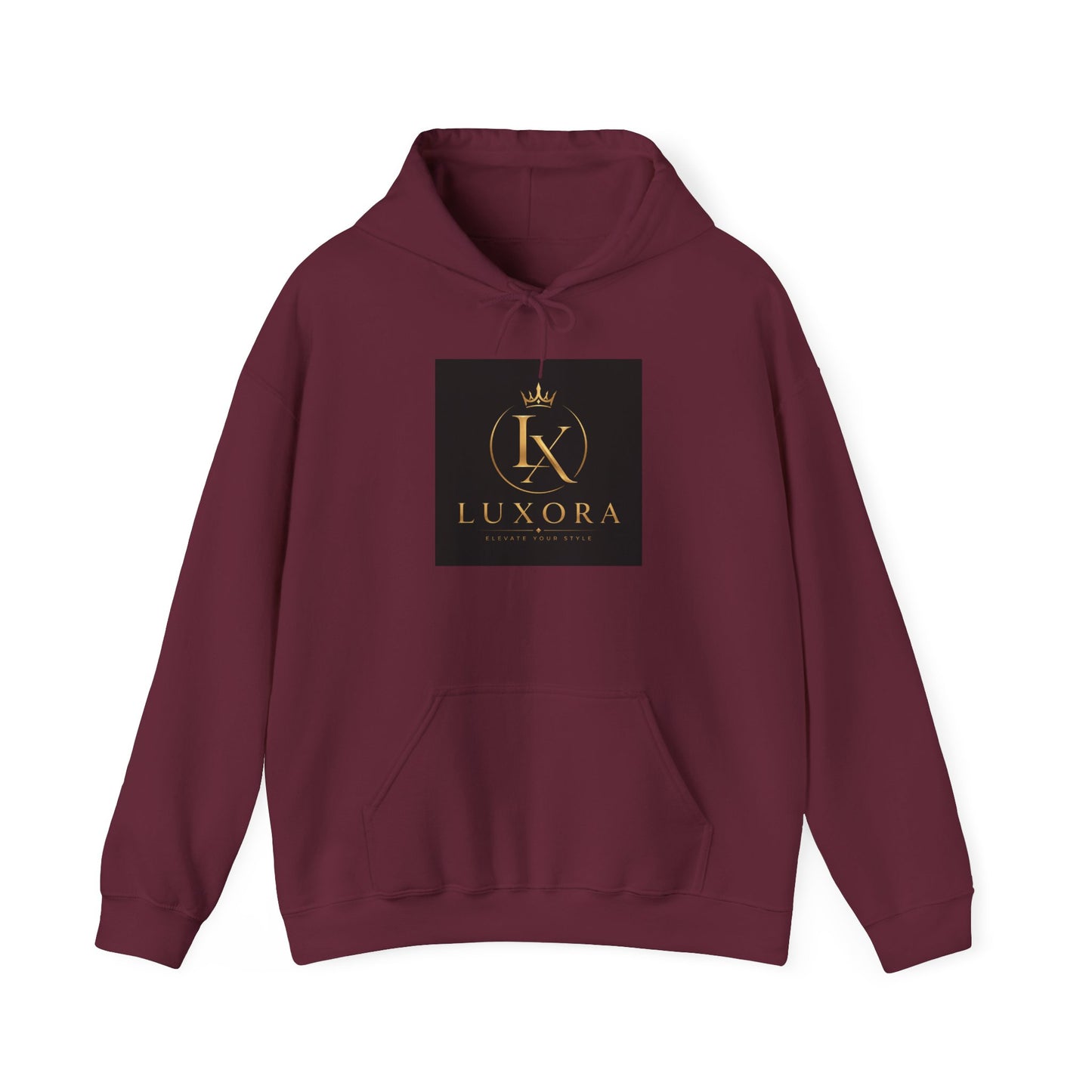 Luxora Logo Hoodie – "Luxury is a Lifestyle" White Pullover