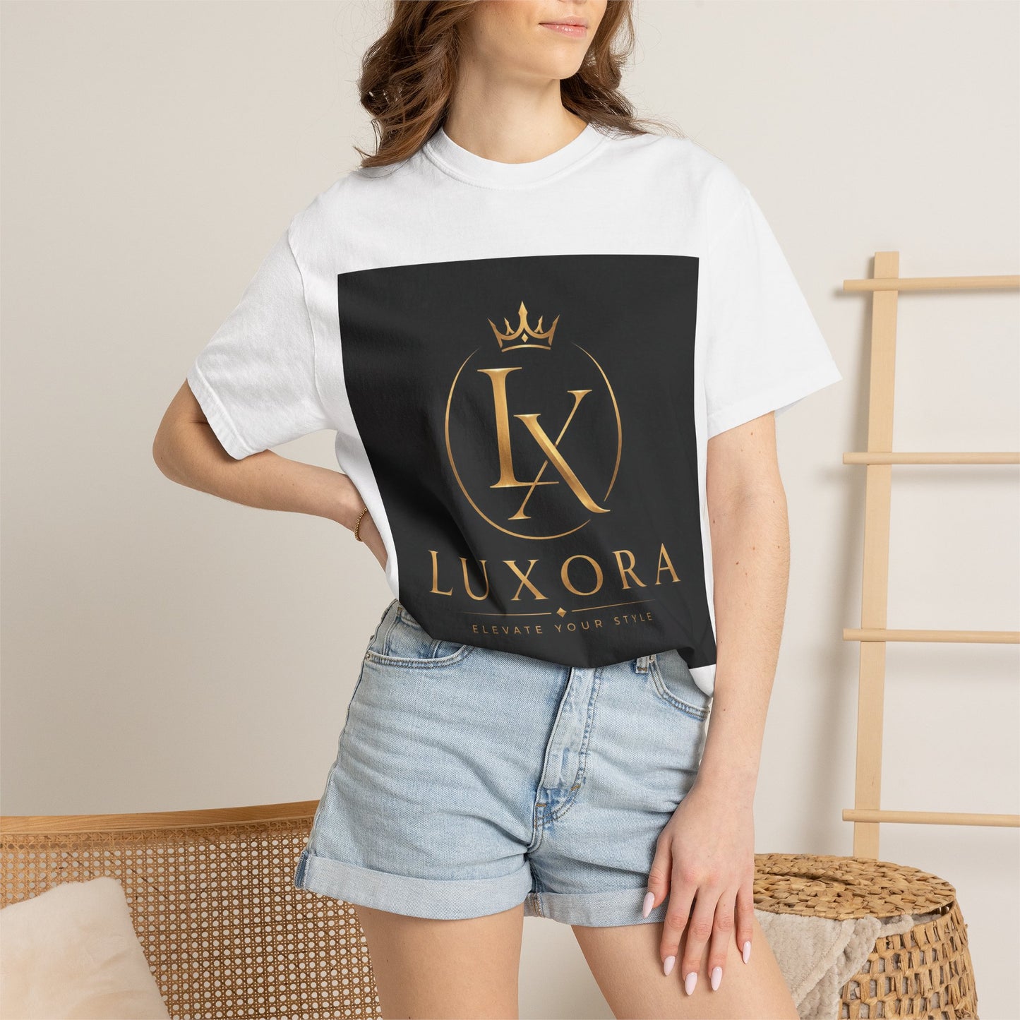 Luxora Crown Logo T-Shirt — "Elegance Without Limits" Luxury Graphic Tee