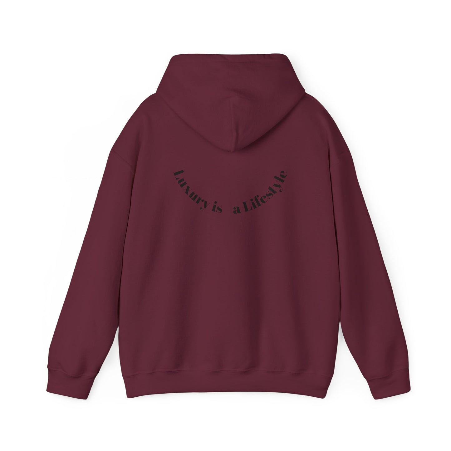 Luxora Logo Hoodie – "Luxury is a Lifestyle" White Pullover