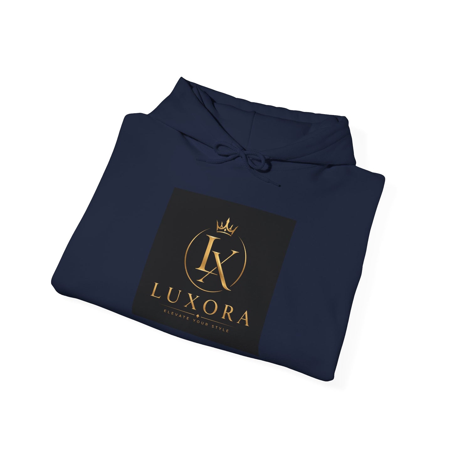 Luxora Logo Hoodie – "Luxury is a Lifestyle" White Pullover