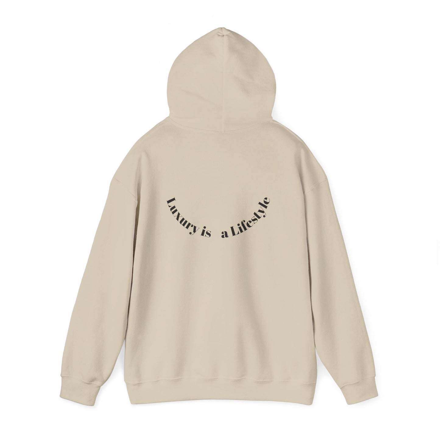 Luxora Logo Hoodie – "Luxury is a Lifestyle" White Pullover