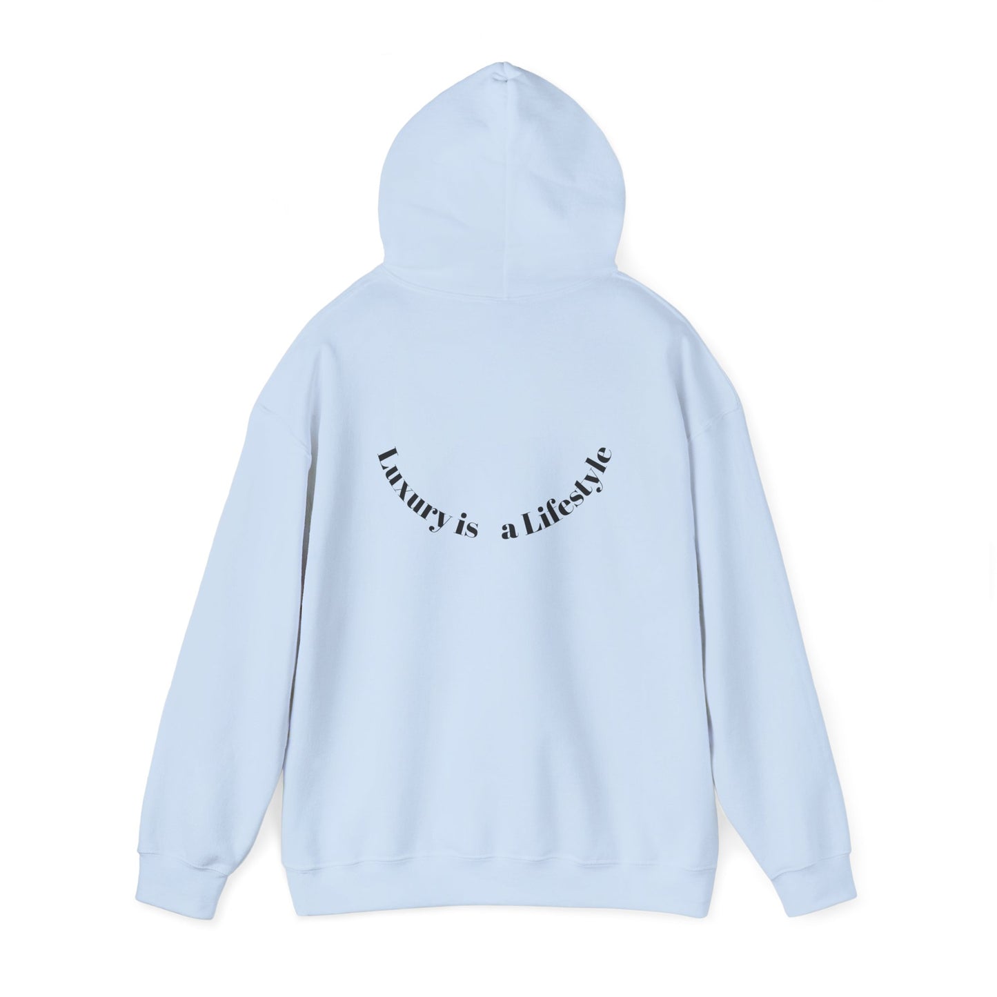 Luxora Logo Hoodie – "Luxury is a Lifestyle" White Pullover