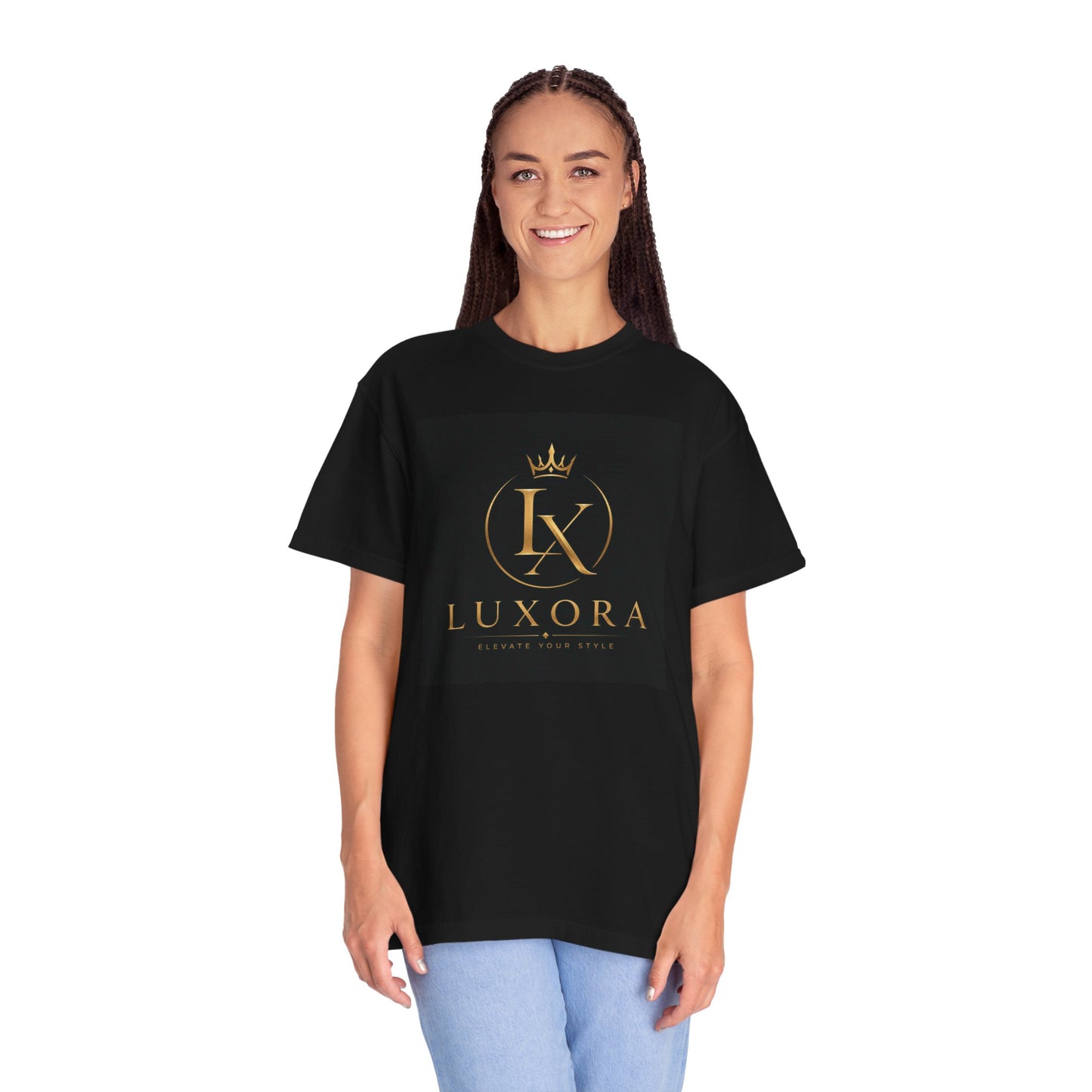 Luxora Crown Logo T-Shirt — "Elegance Without Limits" Luxury Graphic Tee