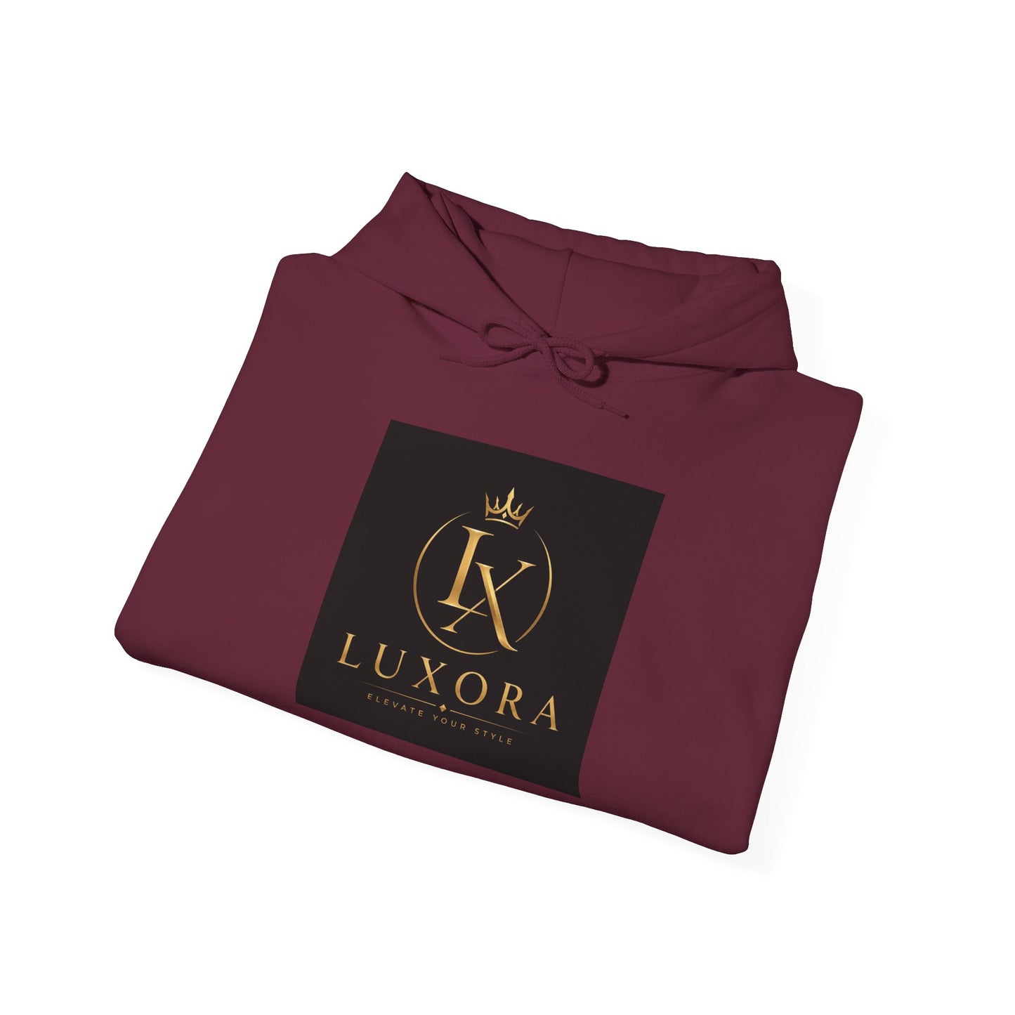 Luxora Logo Hoodie – "Luxury is a Lifestyle" White Pullover