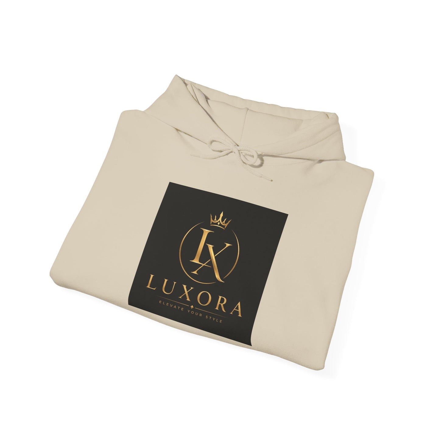 Luxora Logo Hoodie – "Luxury is a Lifestyle" White Pullover