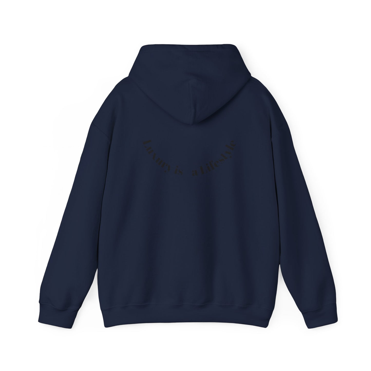 Luxora Logo Hoodie – "Luxury is a Lifestyle" White Pullover