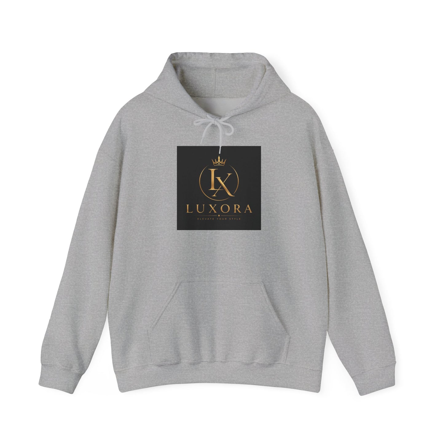 Luxora Logo Hoodie – "Luxury is a Lifestyle" White Pullover