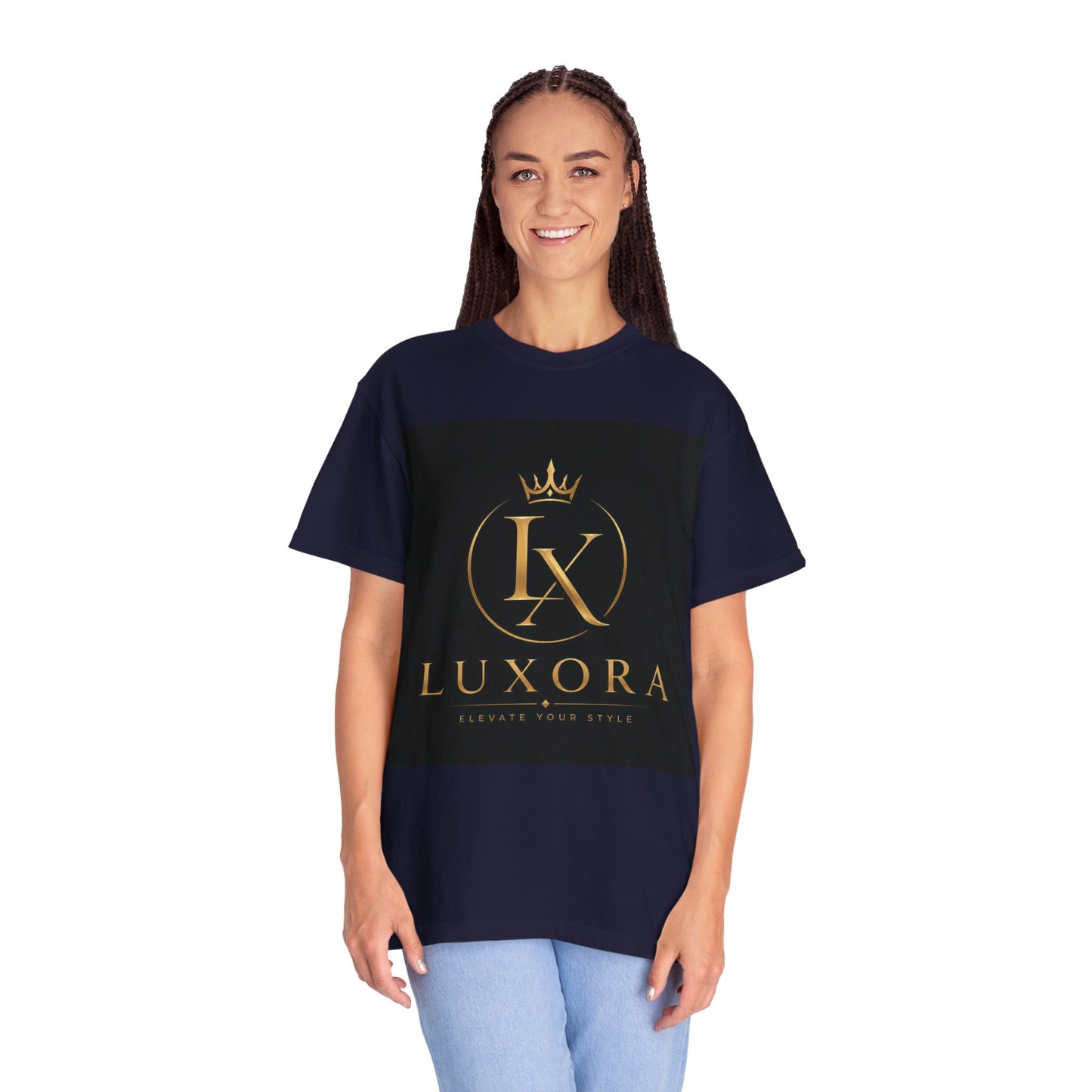 Luxora Crown Logo T-Shirt — "Elegance Without Limits" Luxury Graphic Tee