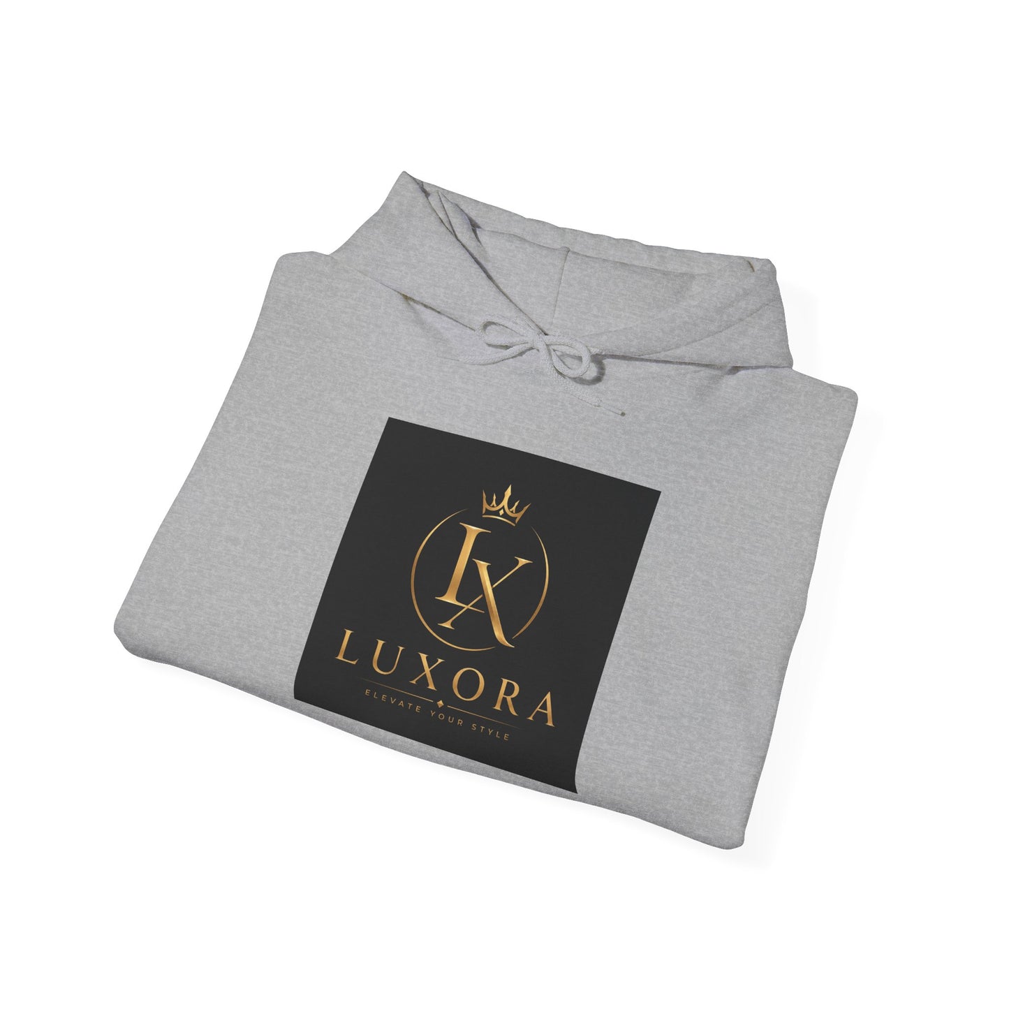 Luxora Logo Hoodie – "Luxury is a Lifestyle" White Pullover