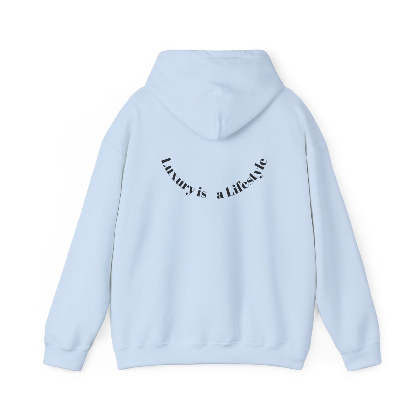 Luxora Logo Hoodie – "Luxury is a Lifestyle" White Pullover