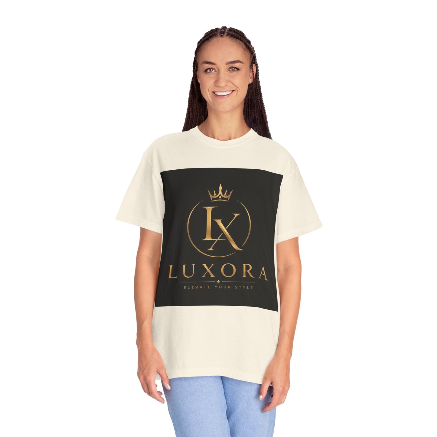 Luxora Crown Logo T-Shirt — "Elegance Without Limits" Luxury Graphic Tee