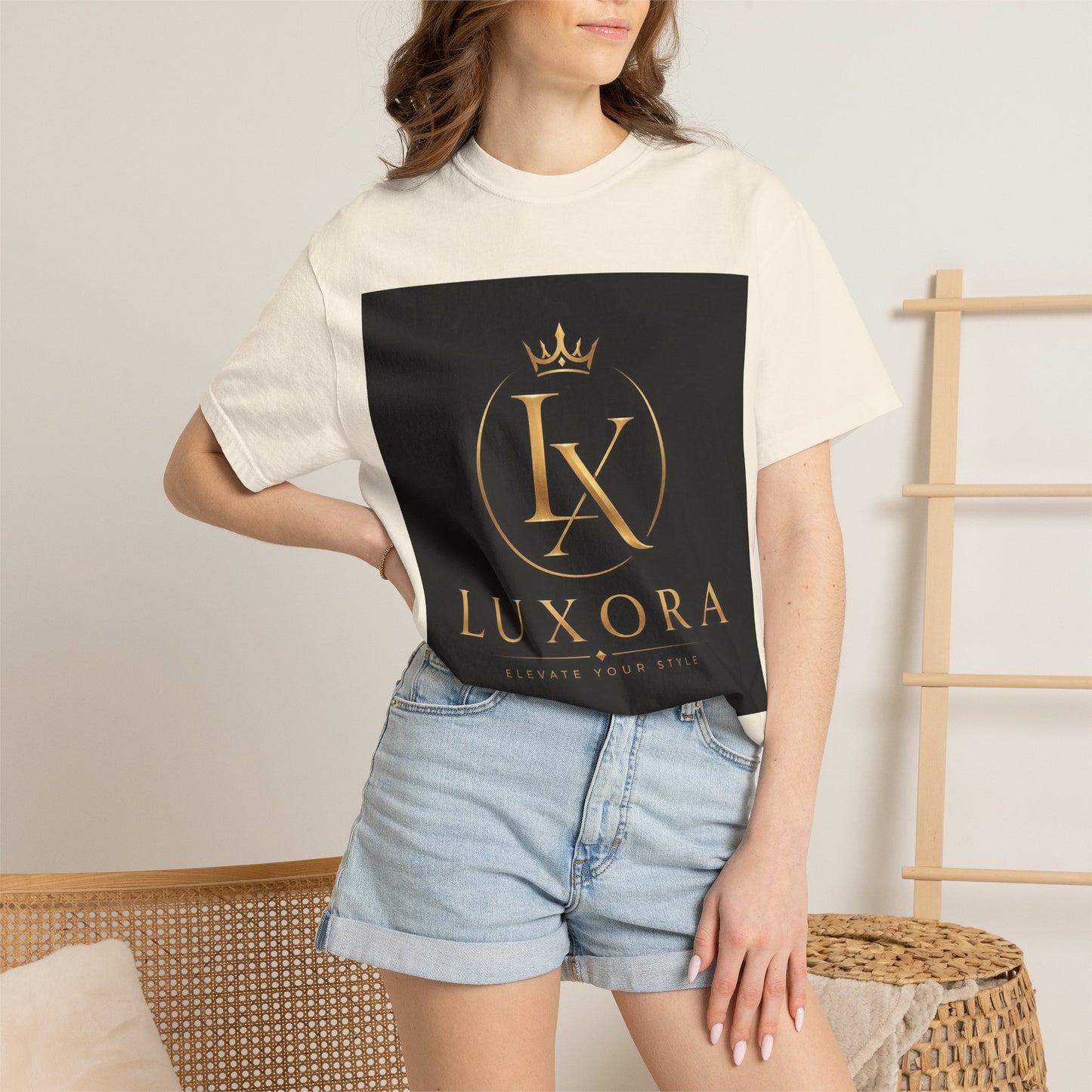 Luxora Crown Logo T-Shirt — "Elegance Without Limits" Luxury Graphic Tee