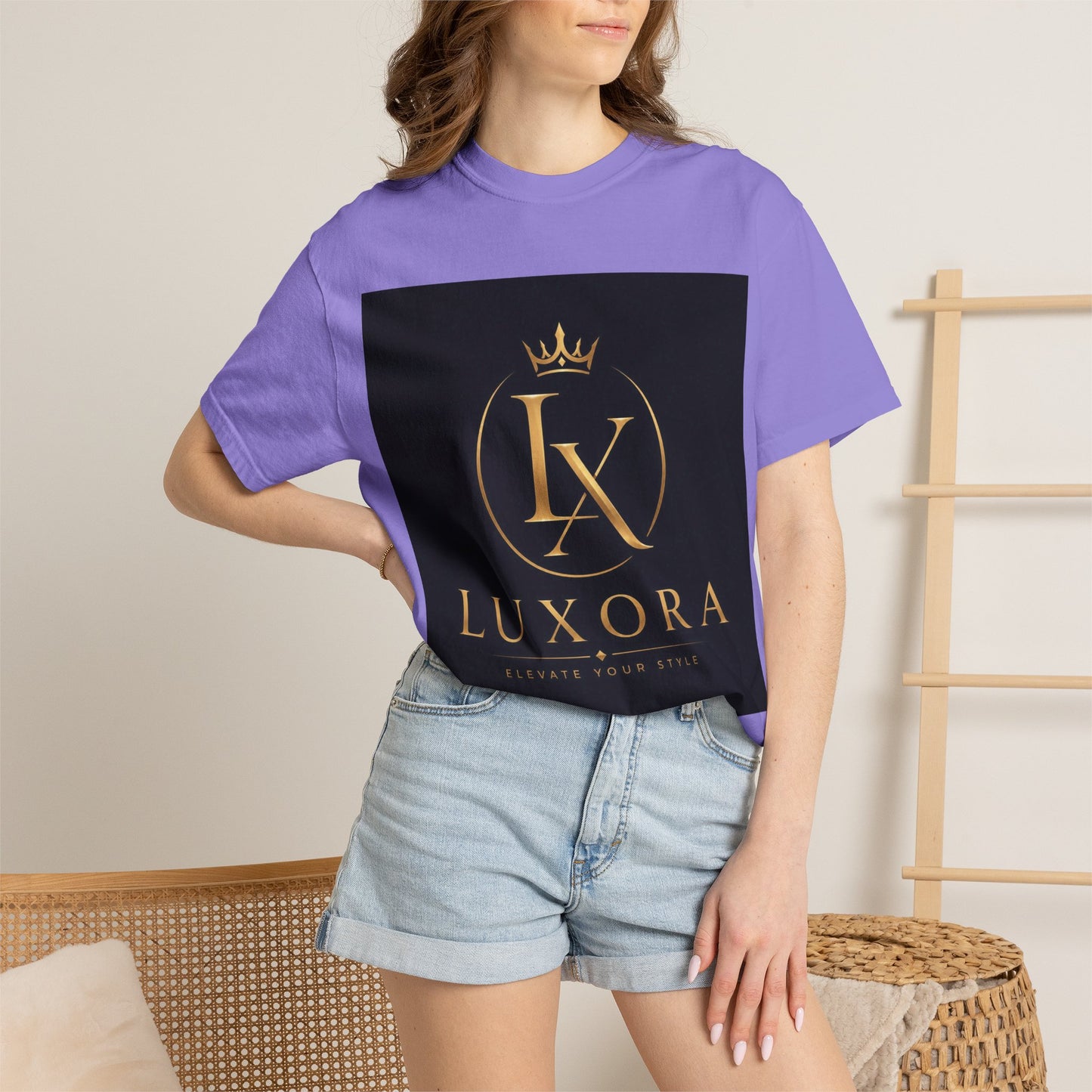 Luxora Crown Logo T-Shirt — "Elegance Without Limits" Luxury Graphic Tee