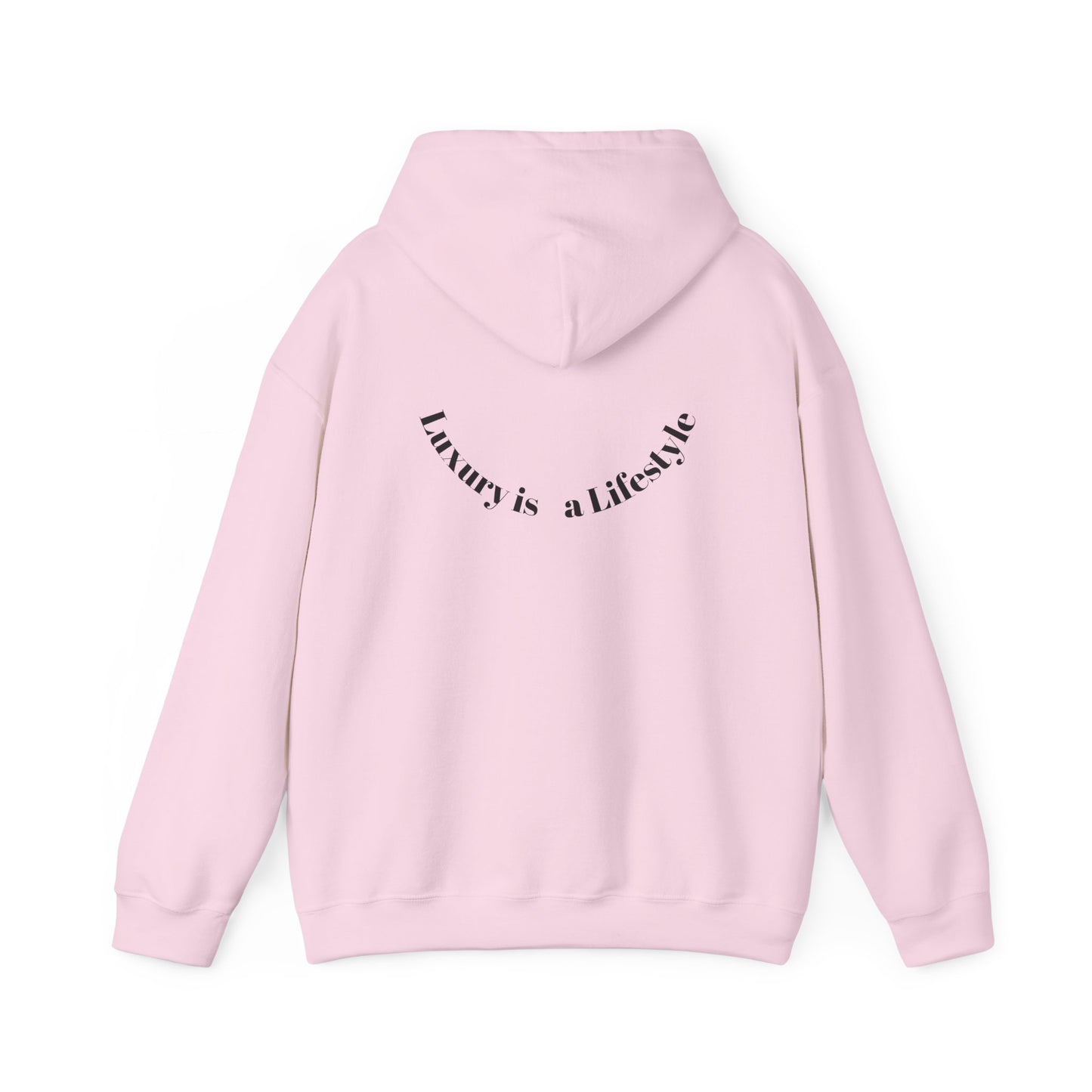 Luxora Logo Hoodie – "Luxury is a Lifestyle" White Pullover