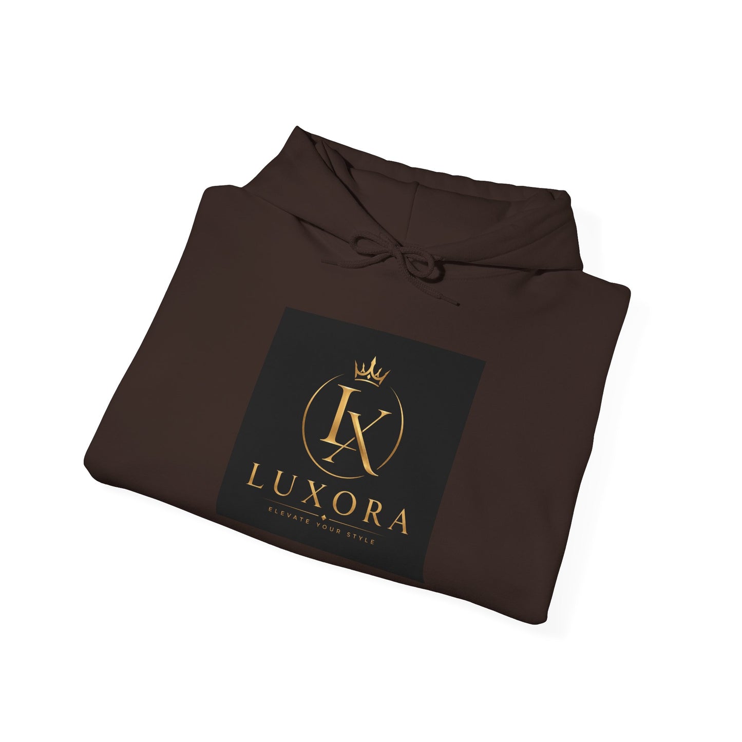 Luxora Logo Hoodie – "Luxury is a Lifestyle" White Pullover