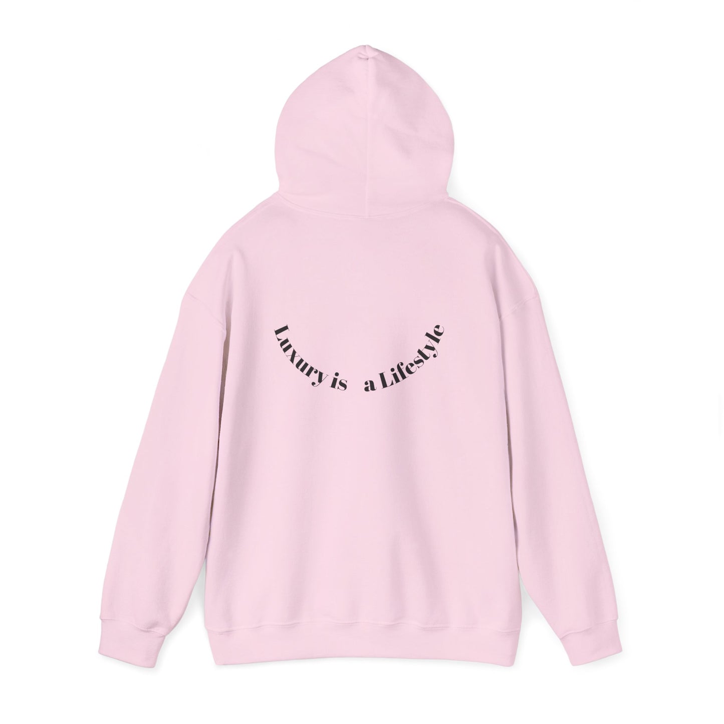 Luxora Logo Hoodie – "Luxury is a Lifestyle" White Pullover