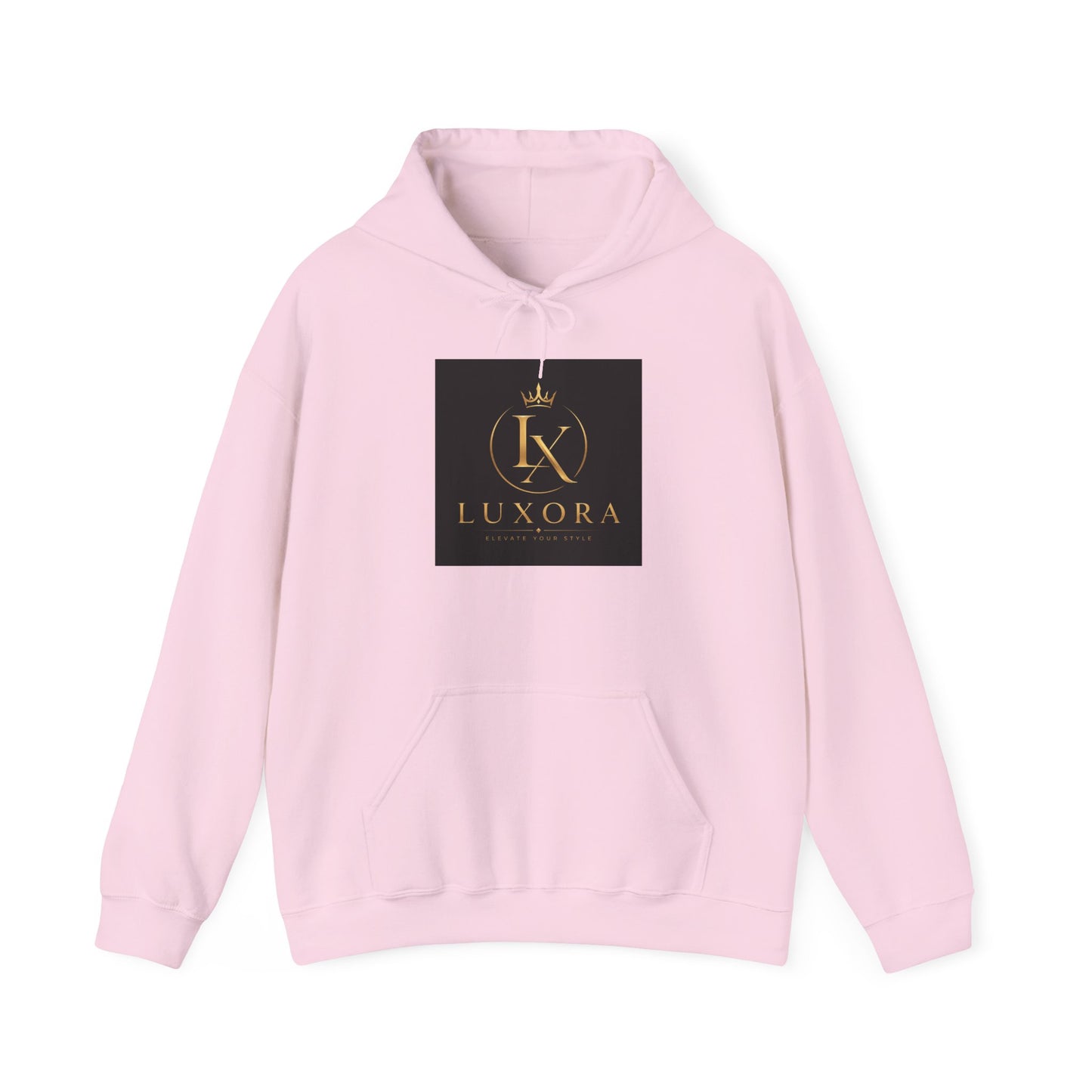 Luxora Logo Hoodie – "Luxury is a Lifestyle" White Pullover