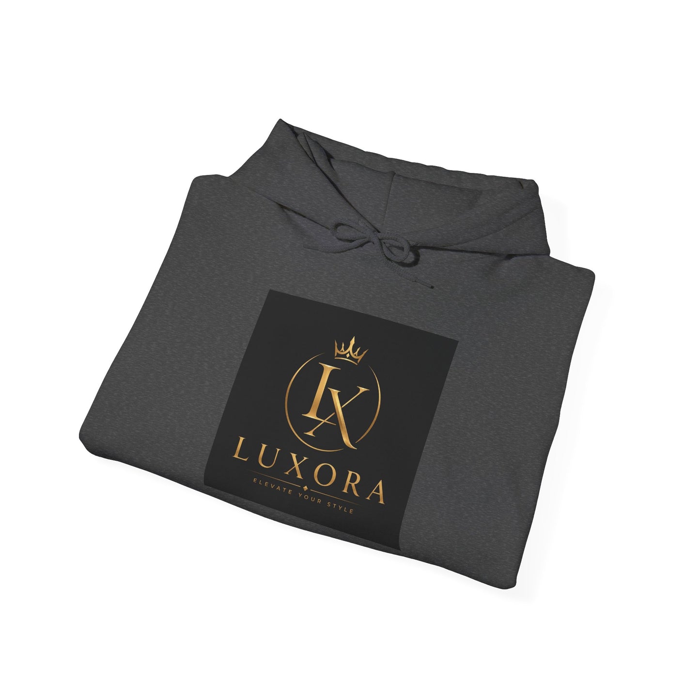 Luxora Logo Hoodie – "Luxury is a Lifestyle" White Pullover
