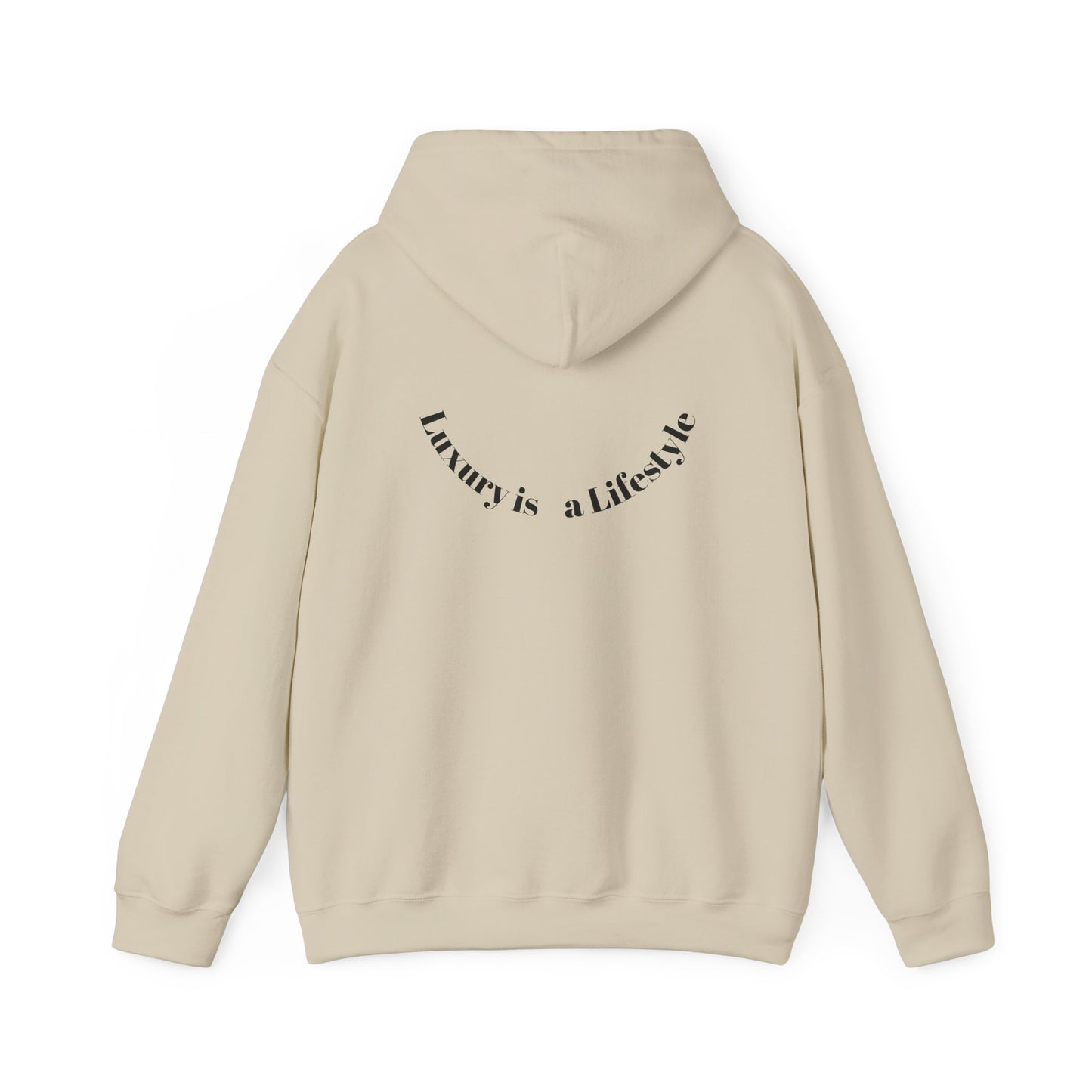 Luxora Logo Hoodie – "Luxury is a Lifestyle" White Pullover
