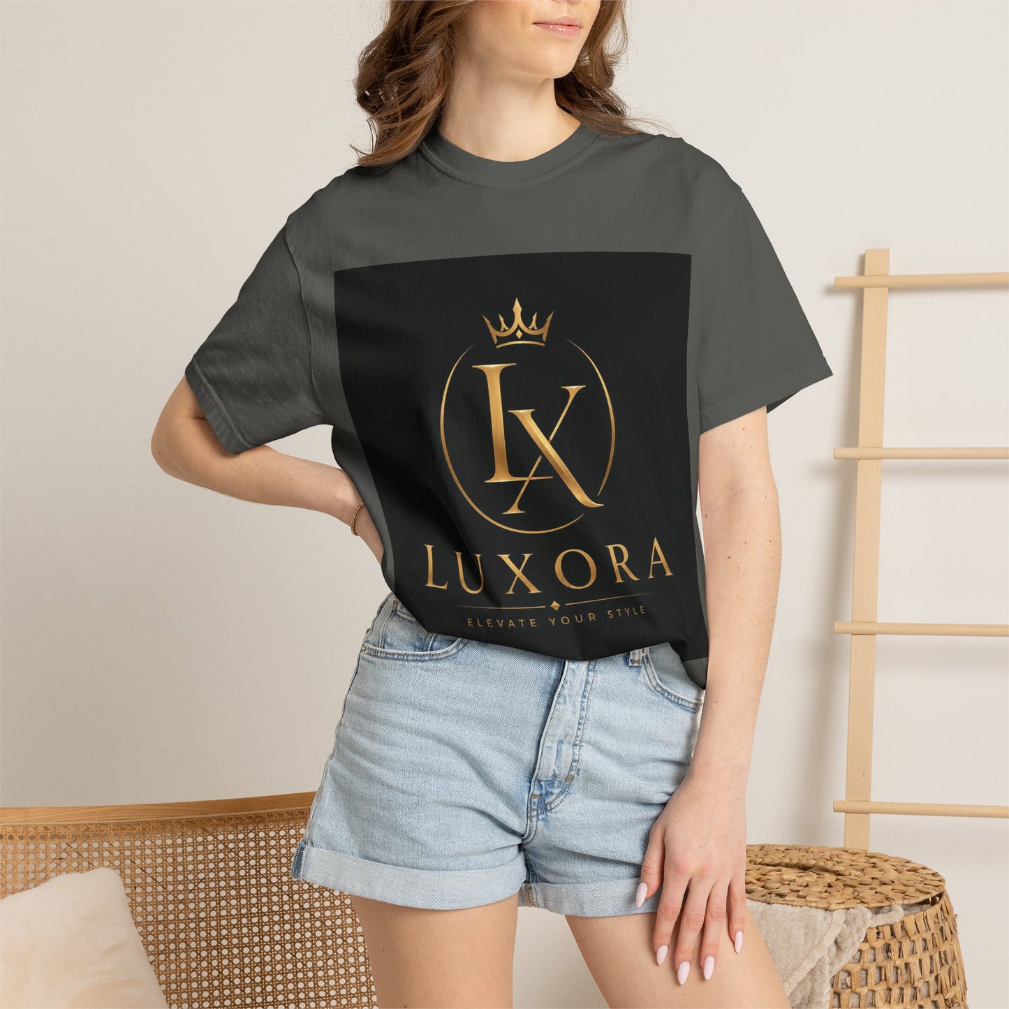 Luxora Crown Logo T-Shirt — "Elegance Without Limits" Luxury Graphic Tee