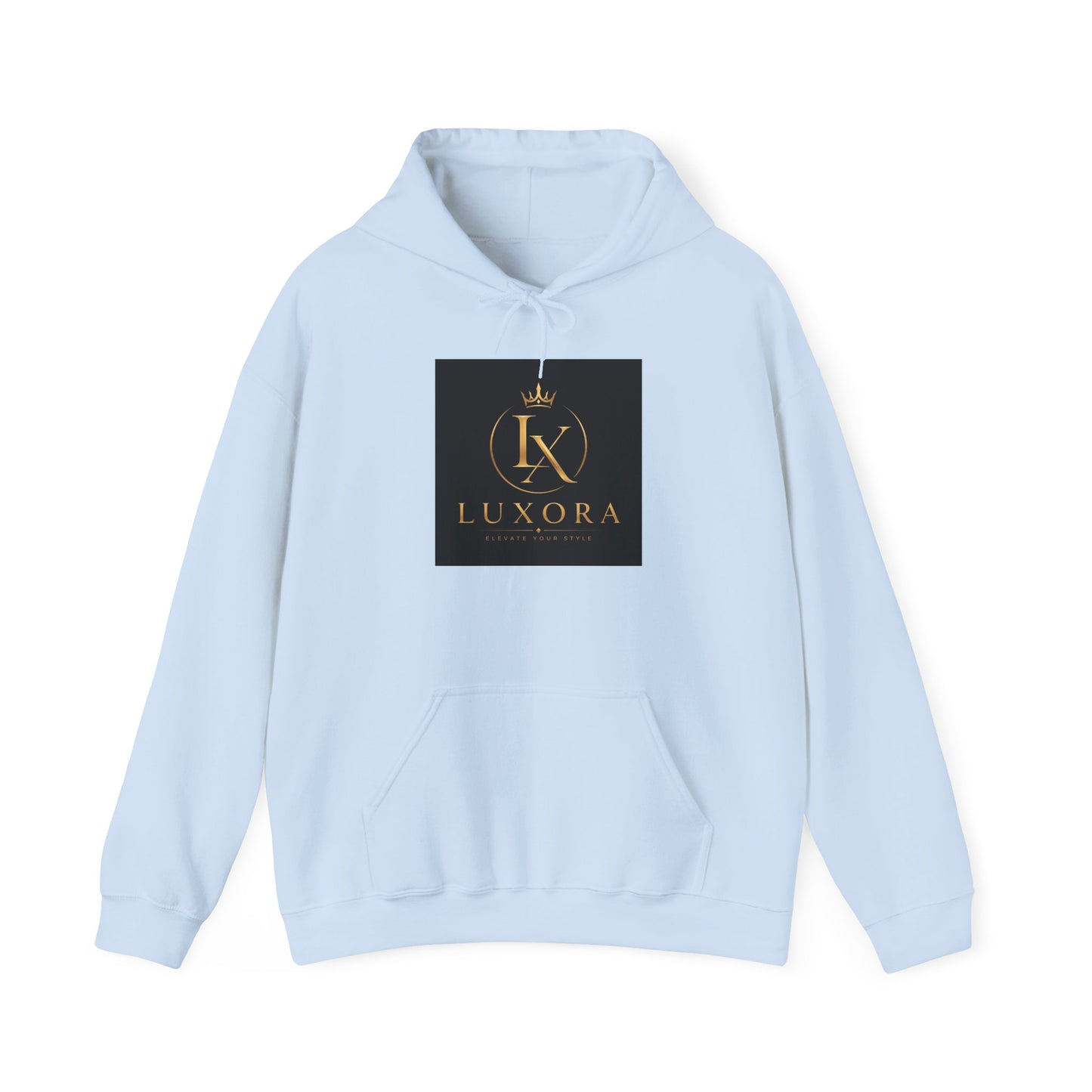 Luxora Logo Hoodie – "Luxury is a Lifestyle" White Pullover