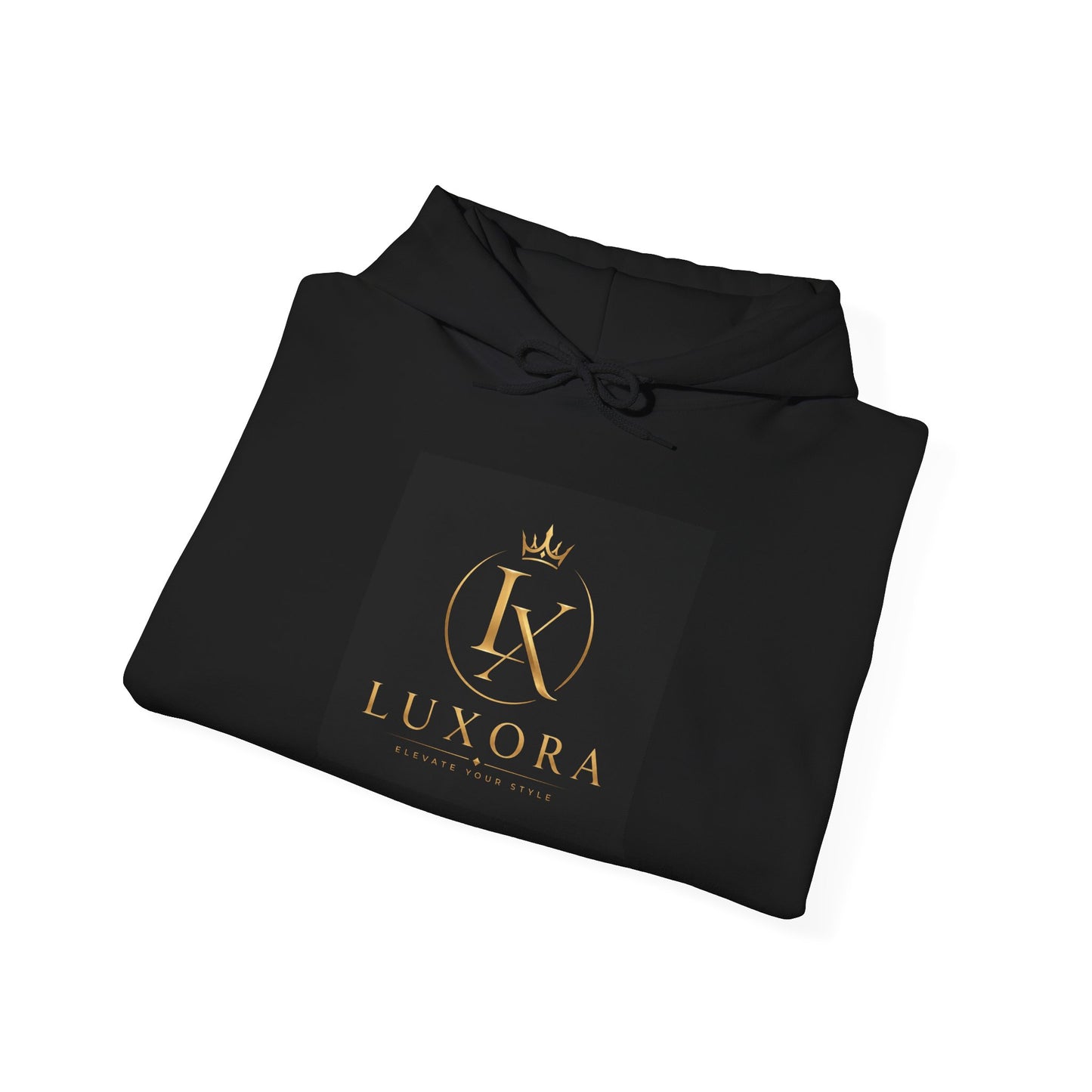 Luxora Logo Hoodie – "Luxury is a Lifestyle" White Pullover